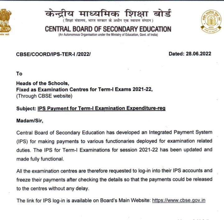 CBSE Term 1 Exam Remuneration Approved For Invigilators And All 2021 ...